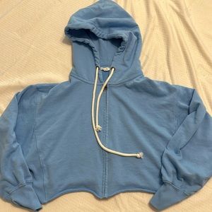 Women’s blue cropped hoodie